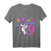 Kinder OMG Endlich 9 - Einhorn T-Shirt für den 9. Geburtstag, mit Regenbogen & Sternen, Perfekt als Geschenk oder Party-Outfit für kleine Prinzessinnen