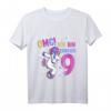 Kinder OMG Endlich 9 - Einhorn T-Shirt für den 9. Geburtstag, mit Regenbogen & Sternen, Perfekt als Geschenk oder Party-Outfit für kleine Prinzessinnen