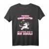 Kinder KITA Abgängerin 2023 Einhorn Schulanfang T-Shirt für Mädchen – Lustiges Geschenk zum ersten Schultag & Abschied vom Kindergarten
