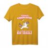 Kinder KITA Abgängerin 2023 Einhorn Schulanfang T-Shirt für Mädchen – Lustiges Geschenk zum ersten Schultag & Abschied vom Kindergarten