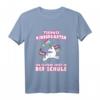 Kinder KITA Abgängerin 2023 Einhorn Schulanfang T-Shirt für Mädchen – Lustiges Geschenk zum ersten Schultag & Abschied vom Kindergarten
