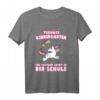 Kinder KITA Abgängerin 2023 Einhorn Schulanfang T-Shirt für Mädchen – Lustiges Geschenk zum ersten Schultag & Abschied vom Kindergarten