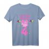 Kinder Geburtstag T-Shirt für 4 Jahre Mädchen - Ich Bin Schon 4 Jahren Einhorn, Perfekt zum Geburtstag & als Geschenk