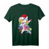 Dabbing Unicorn Mädchen T-Shirt mit Rainbow Unicorns - Buntes Weihnachtsgeschenk für Einhorn-Fans und Mädchen