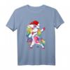 Dabbing Unicorn Mädchen T-Shirt mit Rainbow Unicorns - Buntes Weihnachtsgeschenk für Einhorn-Fans und Mädchen