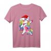 Dabbing Unicorn Mädchen T-Shirt mit Rainbow Unicorns - Buntes Weihnachtsgeschenk für Einhorn-Fans und Mädchen