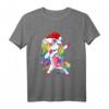 Dabbing Unicorn Mädchen T-Shirt mit Rainbow Unicorns - Buntes Weihnachtsgeschenk für Einhorn-Fans und Mädchen