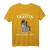 So Viele Idioten Und Nur Ein Horn Spruch T-Shirt – Lustiges, Ironisches Einhorn-Shirt für Menschenhasser & Zyniker