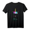 Buntes Katze Einhorn T-Shirt mit Namen Alina - Magisches Geschenk für Mädchen, Damen & Tierliebhaberinnen bei Geburtstagsfeiern