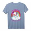 Kinder Einhorn T-Shirt Mädchen mit Regenbogen und buntem Motiv – Süßes Geschenk zum Geburtstag oder Weihnachten
