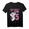 Kinder Birthday Girl - 5. Geburtstag Einhorn T-Shirt für Mädchen, süßes Geburtstags Outfit für kleine Prinzessinnen