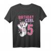 Kinder Birthday Girl - 5. Geburtstag Einhorn T-Shirt für Mädchen, süßes Geburtstags Outfit für kleine Prinzessinnen
