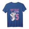 Kinder Birthday Girl - 5. Geburtstag Einhorn T-Shirt für Mädchen, süßes Geburtstags Outfit für kleine Prinzessinnen