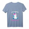 Ich hasse Menschen Einhorn T-Shirt für Damen - Lustiges V-Ausschnitt Shirt, Trendiges Geschenk für Einhorn Liebhaberinnen