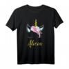 Alicia Namen Geschenk - Süßes Einhorn T-Shirt für Mädchen und Damen, Perfekt für Geburtstagsfeiern & Einhorn-Partys