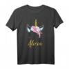 Alicia Namen Geschenk - Süßes Einhorn T-Shirt für Mädchen und Damen, Perfekt für Geburtstagsfeiern & Einhorn-Partys
