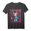 Kinder Einschulung Mädchen 1. Klasse - Niedliches Einhorn Schulranzen, Pink Lila T-Shirt & Geschenk für den ersten Schultag