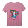 Kinder Einschulung Mädchen 1. Klasse - Niedliches Einhorn Schulranzen, Pink Lila T-Shirt & Geschenk für den ersten Schultag