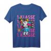 Kinder Einschulung Mädchen 1. Klasse - Niedliches Einhorn Schulranzen, Pink Lila T-Shirt & Geschenk für den ersten Schultag