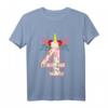Kinder 4. Geburtstag Einhorn Mädchen T-Shirt - Buntes Geburtstagsshirt für 4-Jährige Mädchen mit Einhorn-Motiv