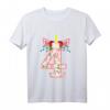 Kinder 4. Geburtstag Einhorn Mädchen T-Shirt - Buntes Geburtstagsshirt für 4-Jährige Mädchen mit Einhorn-Motiv