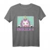 Kinder Endlich 4 Jahre - Einhorn Geburtstags T-Shirt für Mädchen, ideales Geschenk für die 4. Geburtstagsfeier