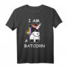 Einhorn Superhelden T-Shirt | Lustiges Batcorn Einhorn T-Shirt als Geschenk für Unicorn Lover, Fasching & Partys