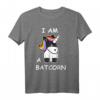 Einhorn Superhelden T-Shirt | Lustiges Batcorn Einhorn T-Shirt als Geschenk für Unicorn Lover, Fasching & Partys