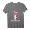 Team Braut JGA Einhorn T-Shirt mit V-Ausschnitt – Perfekt für Junggesellenabschied, Hochzeit & Mallorca Party für Einhorn Liebhaberinnen