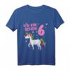 Kinder Ich Bin Schon 6 Jahre Einhorn Mädchen T-Shirt - Süßes Geburtstagsgeschenk für 6-Jährige, Pony- und Einhorn-Liebhaberinnen