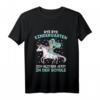 Kinder Bye Bye Kindergarten Einschulung T-Shirt mit Einhorn und Meerjungfrau - Perfekt für den ersten Schultag & Schulanfangsgeschenk für Mädchen