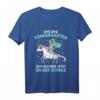 Kinder Bye Bye Kindergarten Einschulung T-Shirt mit Einhorn und Meerjungfrau - Perfekt für den ersten Schultag & Schulanfangsgeschenk für Mädchen