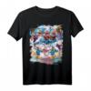 Aloha Burger Kitty Katze & Pizza Faultier auf Einhorn T-Shirt – Lustiges, buntes Tier- und Food-Motiv für Tier- und Einhornliebhaber