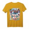 Aloha Burger Kitty Katze & Pizza Faultier auf Einhorn T-Shirt – Lustiges, buntes Tier- und Food-Motiv für Tier- und Einhornliebhaber