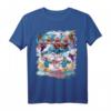 Aloha Burger Kitty Katze & Pizza Faultier auf Einhorn T-Shirt – Lustiges, buntes Tier- und Food-Motiv für Tier- und Einhornliebhaber