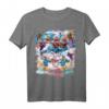 Aloha Burger Kitty Katze & Pizza Faultier auf Einhorn T-Shirt – Lustiges, buntes Tier- und Food-Motiv für Tier- und Einhornliebhaber