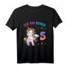 Kinder 5. Geburtstag Mädchen - Buntes Einhorn T-Shirt für Geburtstag & Party, perfekt für Schule, Kita & Kindergarten