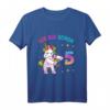 Kinder 5. Geburtstag Mädchen - Buntes Einhorn T-Shirt für Geburtstag & Party, perfekt für Schule, Kita & Kindergarten