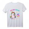 Kinder 5. Geburtstag Mädchen - Buntes Einhorn T-Shirt für Geburtstag & Party, perfekt für Schule, Kita & Kindergarten