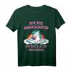 Kinder Bye Bye Kindergarten Ich rock jetzt die Schule T-Shirt mit Einhorn Buch - Perfekt als Geschenk zur Einschulung für Mädchen, die Reiten, Musik und Einhörner lieben