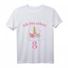Kinder Geburtstags T-Shirt für Mädchen - Ich bin schon 8 mit Einhorn Motiv, Perfekt für den Kindergeburtstag