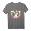 Dabbing Unicorn Regenbogen Rainbow Dab Unicorns T-Shirt – Lustiges Buntes Einhorn-Shirt für Kinder und Unicorn-Fans