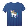 HapPanda T-Shirt mit Faultier auf Einhorn - Lustiges Tiermotiv für Humorvolle & Einhorn-Fans