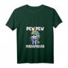 Damen Pew Pew Madafakas Einhorn T-Shirt mit V-Ausschnitt – Lustiges Einhorn Motiv mit Pistolen & Sonnenbrille für Einhornliebhaberinnen