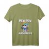 Damen Pew Pew Madafakas Einhorn T-Shirt mit V-Ausschnitt – Lustiges Einhorn Motiv mit Pistolen & Sonnenbrille für Einhornliebhaberinnen