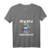 Damen Pew Pew Madafakas Einhorn T-Shirt mit V-Ausschnitt – Lustiges Einhorn Motiv mit Pistolen & Sonnenbrille für Einhornliebhaberinnen