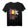 Witziges Einhorn T-Shirt für den 18. Geburtstag - Lustiges Design für Mädchen, Frauen & Party, Geschenkidee für Freunde