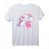 Magisches Einhorn Regenbogen T-Shirt für Mädchen zum 6. Geburtstag – Buntes Kinder T-Shirt mit Sternen, ideal für Mädchen ab 6 Jahren