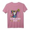 Kinder Einschulung Schulkind 2020 Einhorn T-Shirt lila Mädchen - Süßes Geschenk für den ersten Schultag in der 1. Klasse