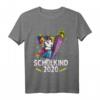 Kinder Einschulung Schulkind 2020 Einhorn T-Shirt lila Mädchen - Süßes Geschenk für den ersten Schultag in der 1. Klasse
